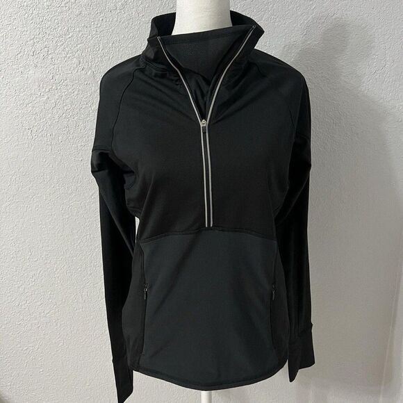 Athleta Women's Black Quarter-Zip Jacket - Picture 1 of 4